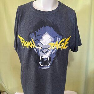Overwatch Primal Rage Lootcrate Men's Gray T Shirt Large
